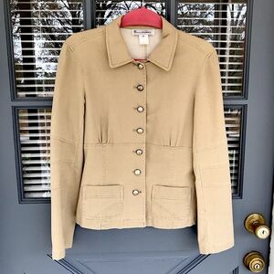 Elliott Lauren Made in USA Khaki Beige Jacket Size 6